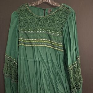 Blank NYC Green Lace Blouse